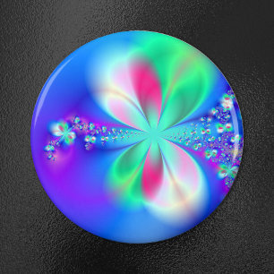 Sylph-Tanz Helle Blaue Fraktal-Kunst Magnet
