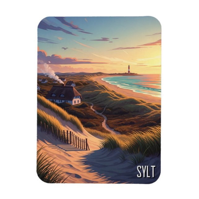 Sylt Deutschland Reise Magnet (Vertikal)
