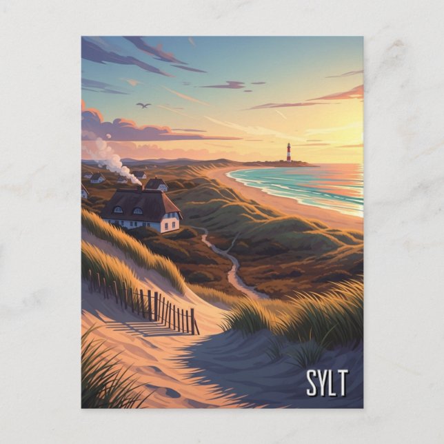 Sylt Deutschland Reise Postkarte (Vorderseite)