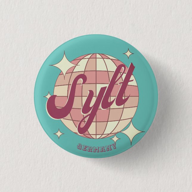 Sylt Deutschland Urlaub Souvenir pin Button (Vorderseite)