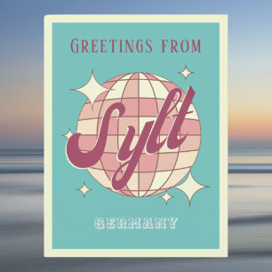 Sylt Germany Nordsee Retro Vintage Postkarte