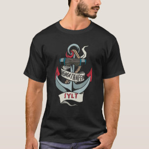 Sylt Heimathafen Nordsee Ahoy Anchor Souvenir Na T-Shirt