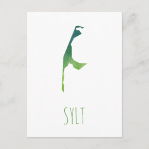 Sylt Map Postkarte