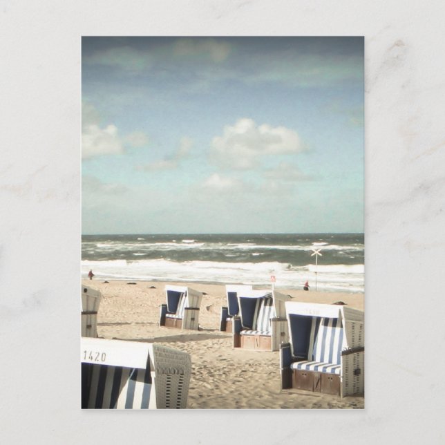 Sylt Strand Postkarte (Vorderseite)