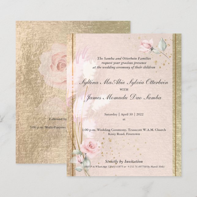 Syltina Custom 5d Luxury Pink Pampas Grass (Vorne/Hinten)