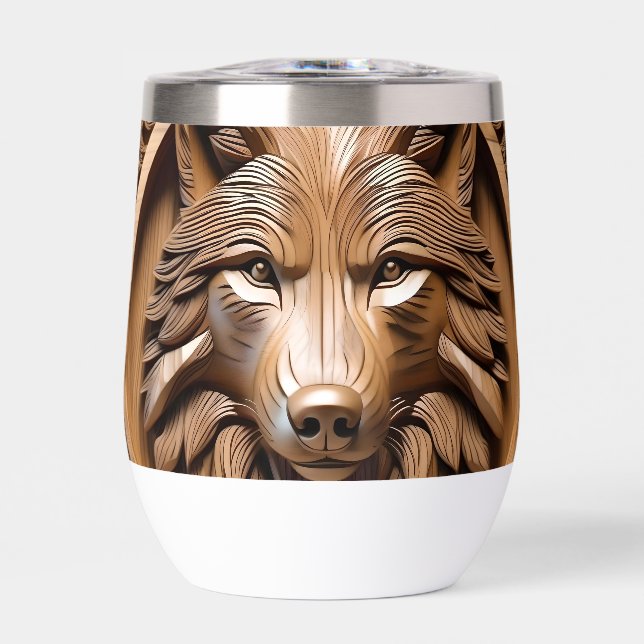 Sylvan Sentinel: The Majestic Wood Wolf Print, (Vorderseite)