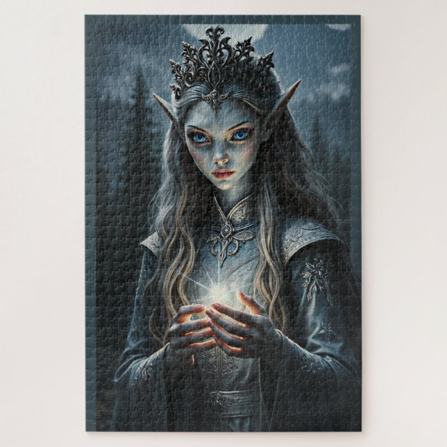 Sylvarae Nightwhisper Puzzle – Mystische Elfenzaub (Vertikal)
