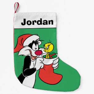 Sylvester Cat mit Strumpf Kleiner Weihnachtsstrumpf