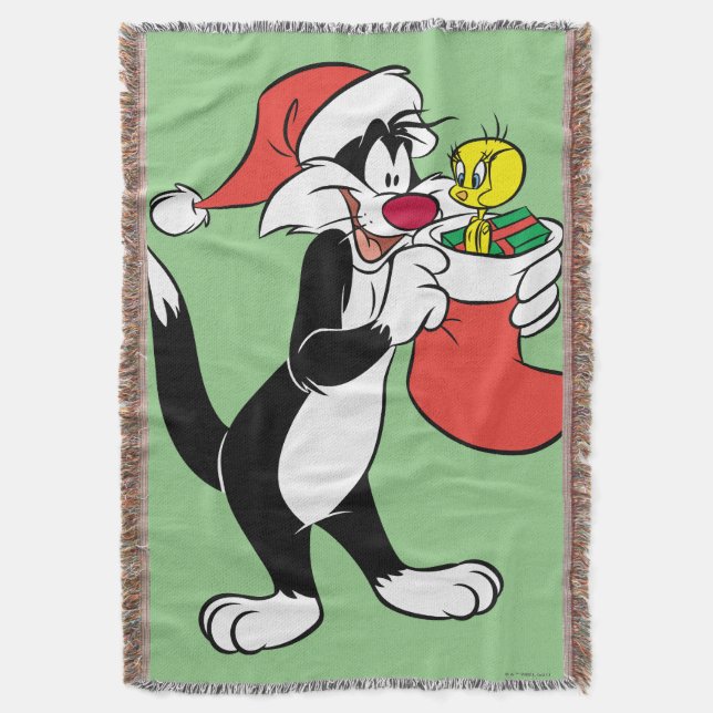Sylvester Cat with Stocking Decke (Vorderseite Vertikal)