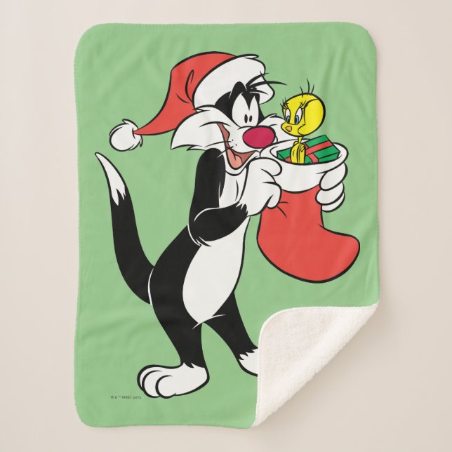 Sylvester Cat with Stocking Sherpadecke (Vorderseite)