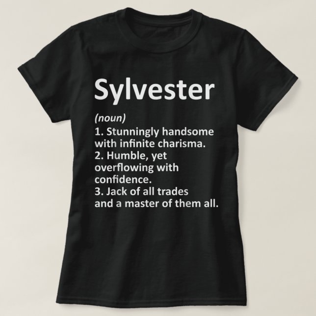 SYLVESTER Definition Personalisiert Name Funny Bir T-Shirt (Design vorne)