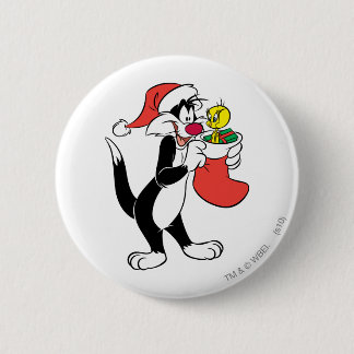 SYLVESTER™ Katze mit Strumpf Button