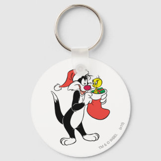 SYLVESTER™ Katze mit Strumpf Schlüsselanhänger