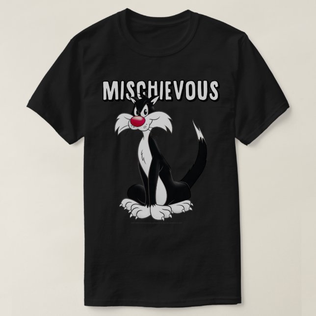 Sylvester Mischievous Vintag Cat Portrait T-Shirt (Design vorne)