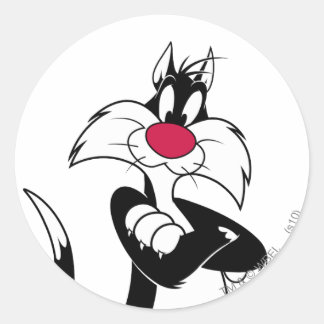 SYLVESTER™ Red Nose Runder Aufkleber