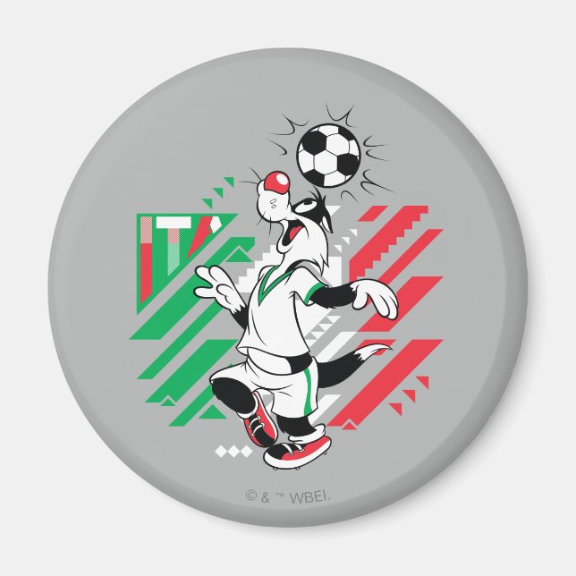 SYLVESTER™ Team Italien Fußball-Grafik Magnet (Vorne)
