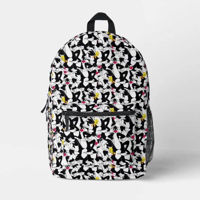 SYLVESTER™ & TWEETY™ Muster Bedruckter Rucksack (Vorderseite)