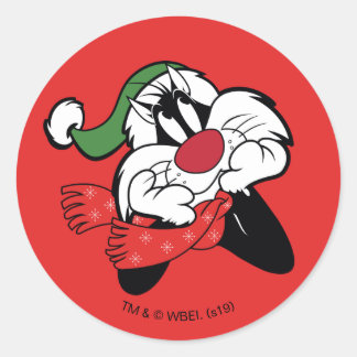 SYLVESTER™ Weihnachtsgedanken Runder Aufkleber