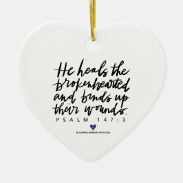 SylviasStory Psalm 147:3 Herzverzierung Keramik Ornament