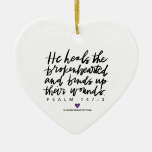 SylviasStory Psalm 147:3 Herzverzierung Keramik Ornament