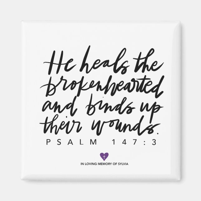 SylviasStory Psalm Square Magnet (Vorne)