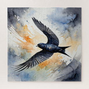 Symbiotic Sky Dancer: Graceful Swift BIrd Puzzle
