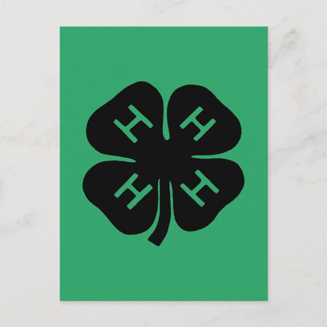Symbol: 4-H Club Postkarte (Vorderseite)