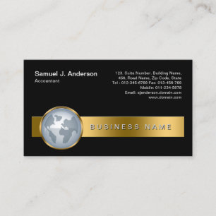 Symbol "Accountant Finance Services Gold Strip Glo Visitenkarte