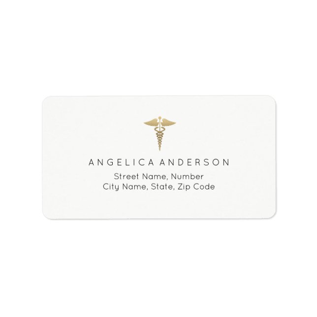 Symbol-Adressenbezeichnung für medizinisches Caduc Adressaufkleber (Vorne)