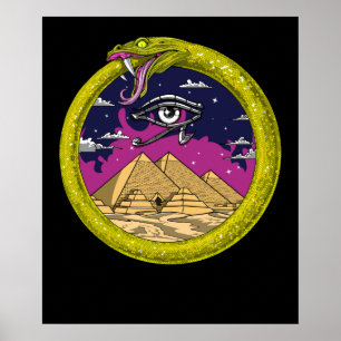 Symbol Ägyptan Ouroboros Poster