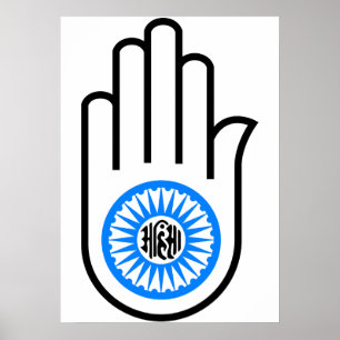 Symbol Ahimsa Hinduismus Buddhist Jaina Jainismus Poster