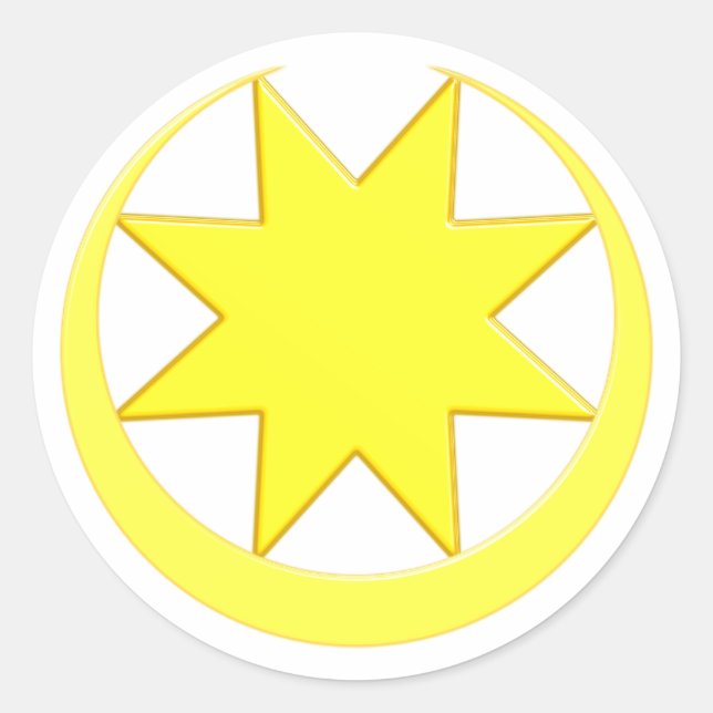 Symbol Astarte Ishtar Runder Aufkleber (Vorderseite)