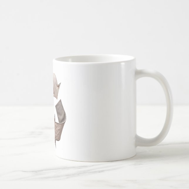 Symbol auf Weiß gerecycelt Kaffeetasse (Rechts)