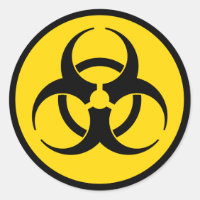 Symbol-Aufkleber für die gelbe Biogefährdung
