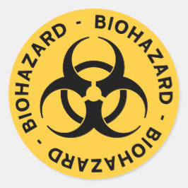 Symbol-Aufkleber für die gelbe Biogefährdung Runder Aufkleber