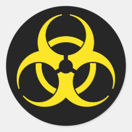 Symbol-Aufkleber für die gelbe Biogefährdung Runder Aufkleber