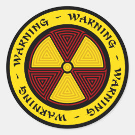 Symbol-Aufkleber für die grafische Bestrahlung Runder Aufkleber