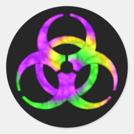 Symbol-Aufkleber für die saure Spiral-Biogefährdun Runder Aufkleber