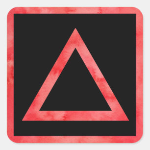 Symbol-Aufkleber für Feuerelemente Quadratischer Aufkleber