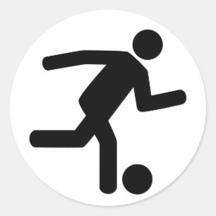 Symbol-Aufkleber für Fußball Runder Aufkleber