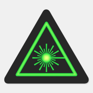 Symbol-Aufkleber für grün und schwarz Dreieckiger Aufkleber