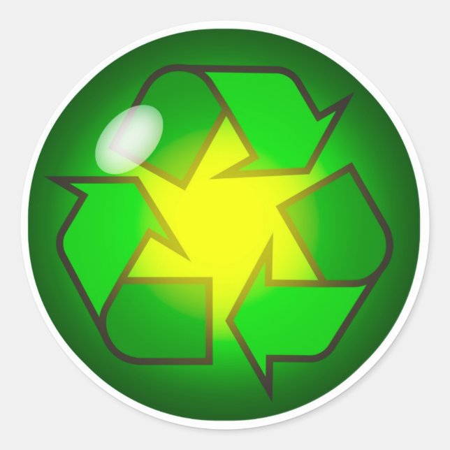 Symbol-Aufkleber gerecycelt Runder Aufkleber (Vorderseite)