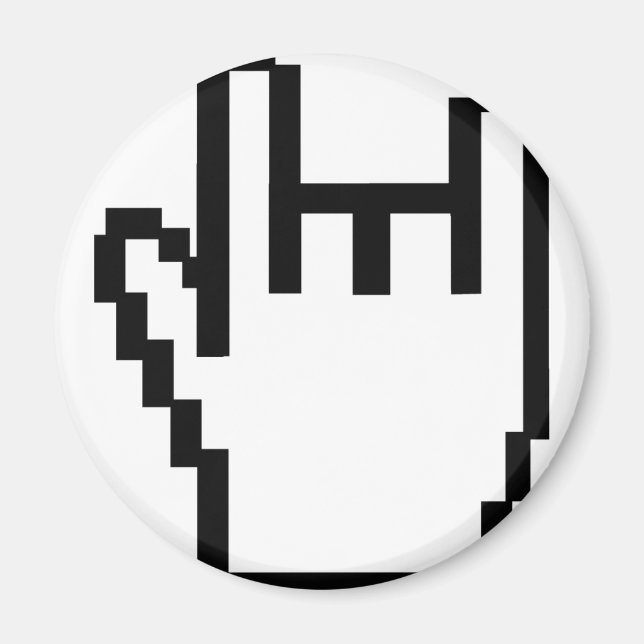 Symbol aus schwarzem Metall Magnet (Vorne)