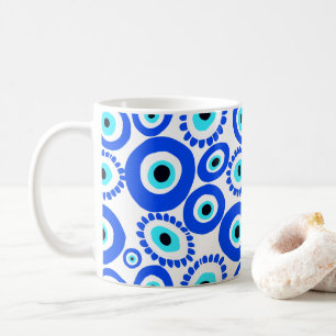 Symbol Blau und Weiß Kaffeetasse