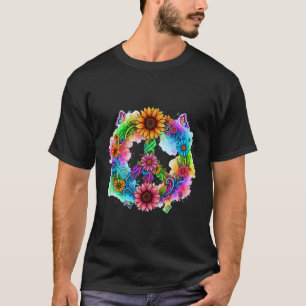 Symbol Blumen Farbig Friedenszeichen Sonnenblume G T-Shirt