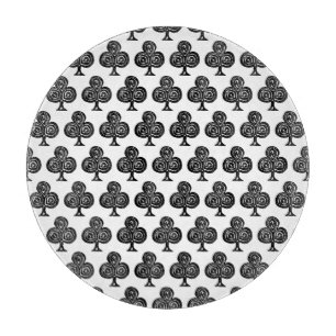 Symbol-Club der Karte Schwarz Form Linschnitt Schneidebrett