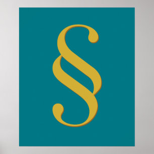 Symbol der Anwaltskanzlei "Wall Art" Poster