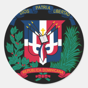 Symbol der Dominikanischen Republik Runder Aufkleber