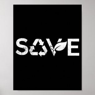 Symbol der Erde retten und recyceln Umweltfreundli Poster