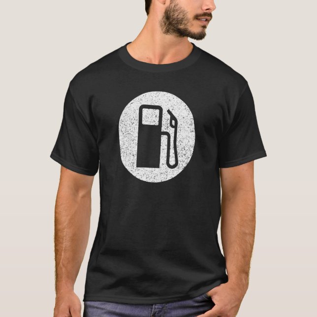 Symbol der Gaspumpe Niedrig-Kraftstoff-Symbol-Dash T-Shirt (Vorderseite)